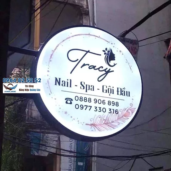 Chuỗi bảng hiệu hộp đèn mica nail spa 2143