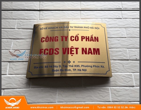 Bảng tên công ty inox ăn mòn ádasdqw