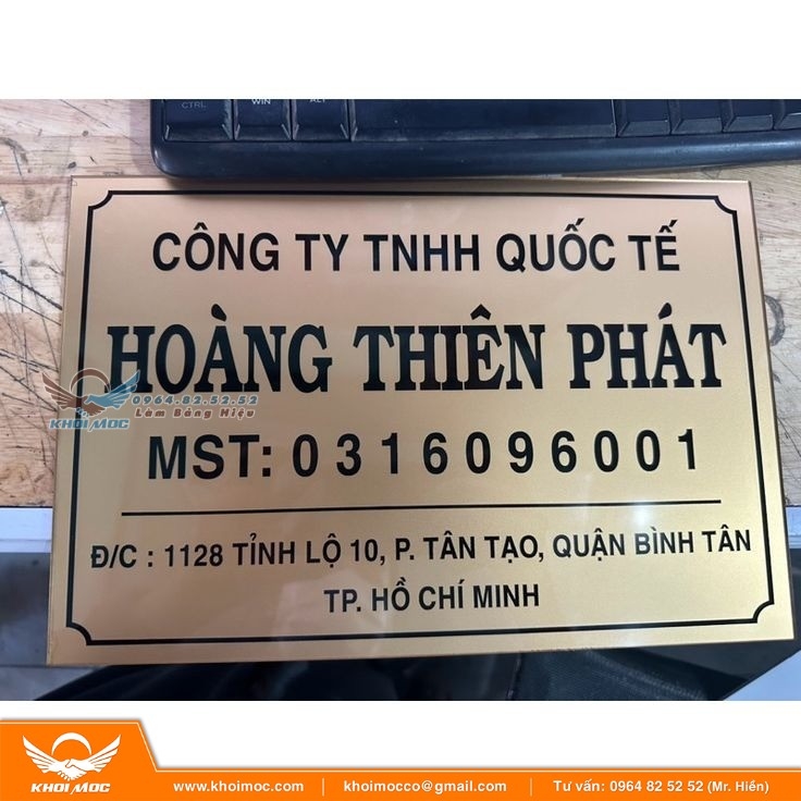 Bảng tên công ty inox ăn mòn1 6as