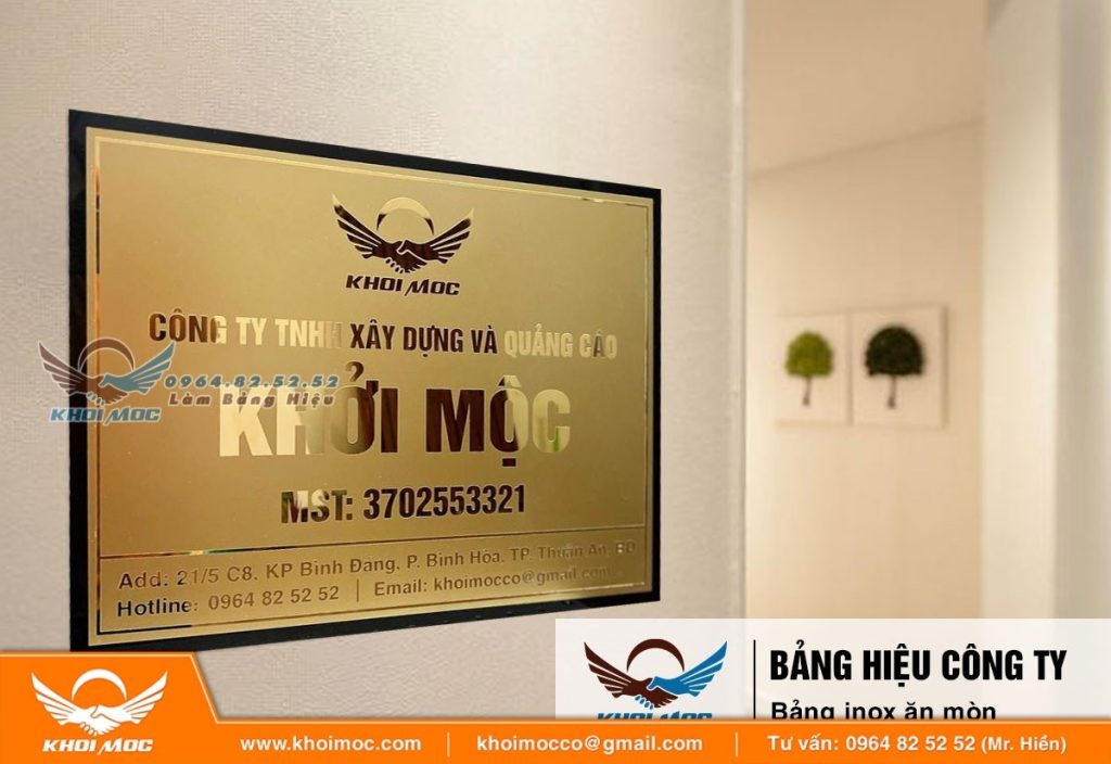 Bảng tên công ty inox ăn mòn1 6as
