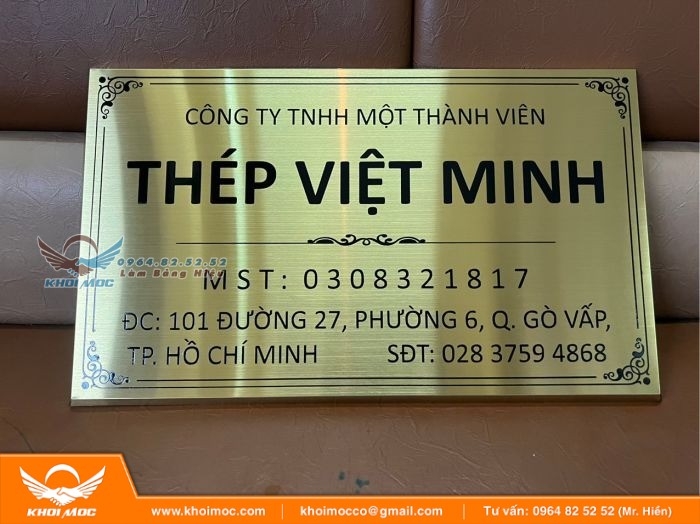 Bảng tên công ty inox ăn mòn6 2a6sas